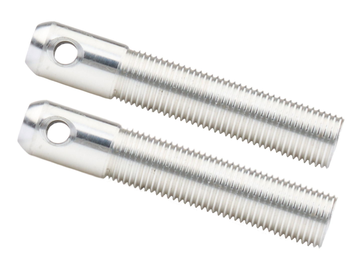 L/W Aluminum Hood Pins 1/2in Silver 2pk