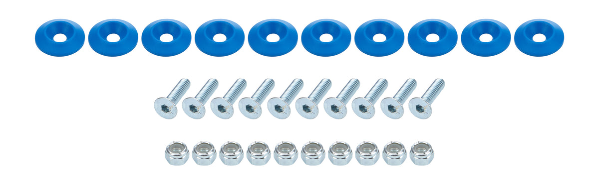 Countersunk Bolt Kit Blue 10pk