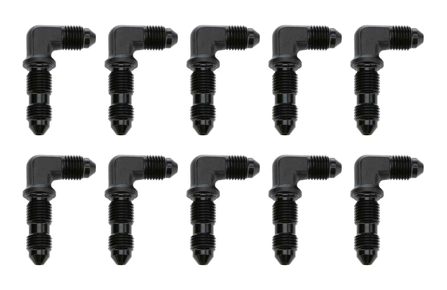 90 Degree Bulkhead -3 Black 10pk