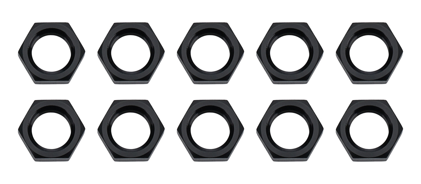 Bulkhead Nuts Black -3 Black 10pk