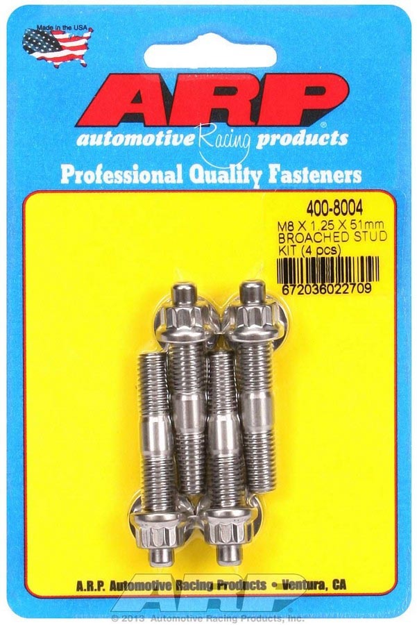 S/S Stud Kit - (4) M8 x 1.25in x 51mm