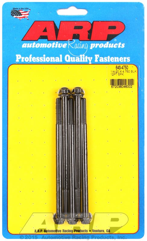 1/4-20 x 4.750 12pt Bolt Kit 5pk
