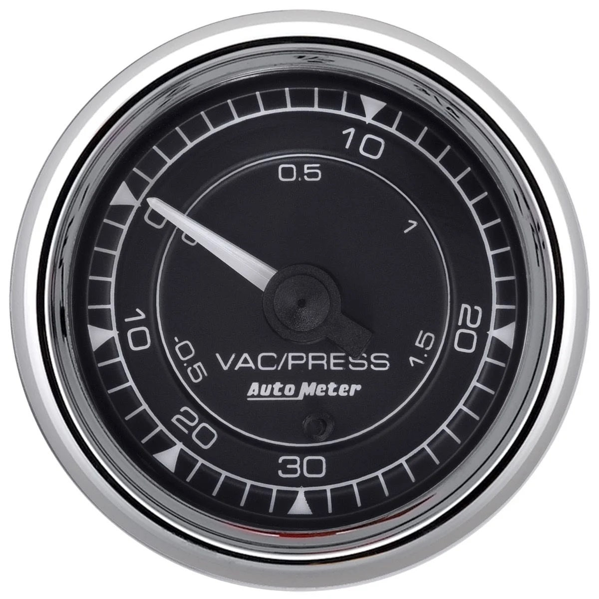 2/16 Chrono Chrome Gauge Vac/Boost 30HG/30PSI