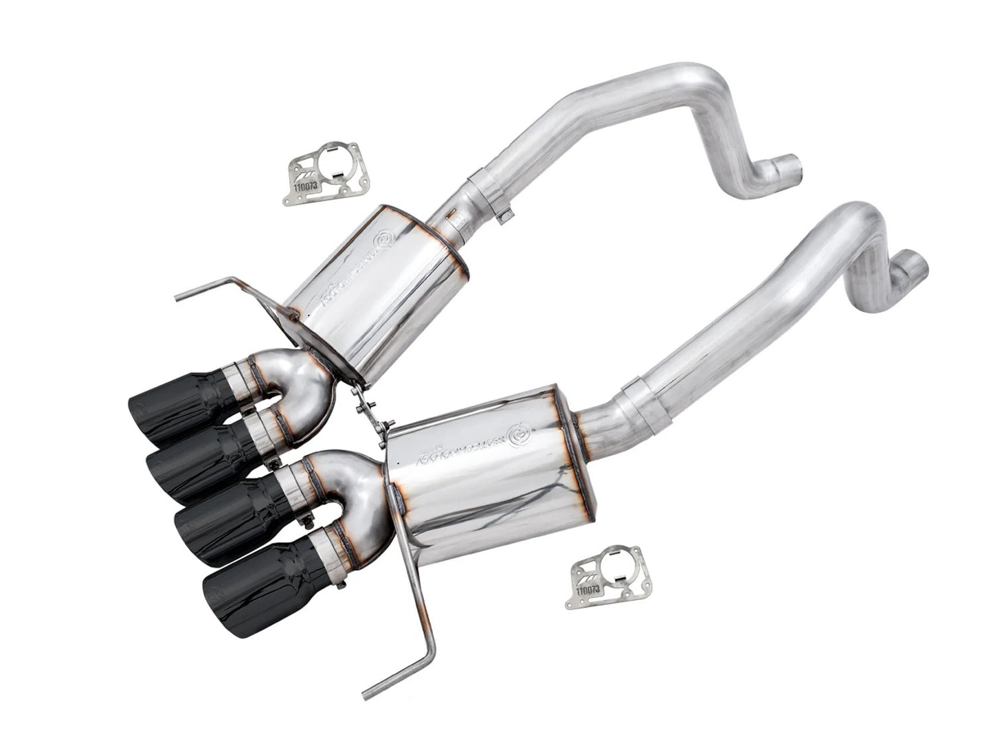 C7 Corvette Exhaust Quad Black Tips