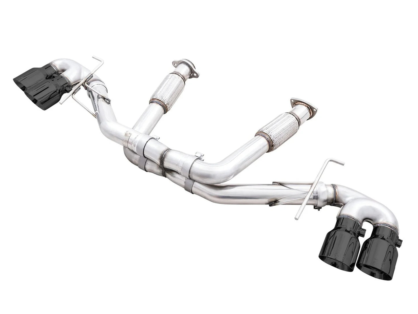 C8 Corvette Exhaust Quad Black Tips