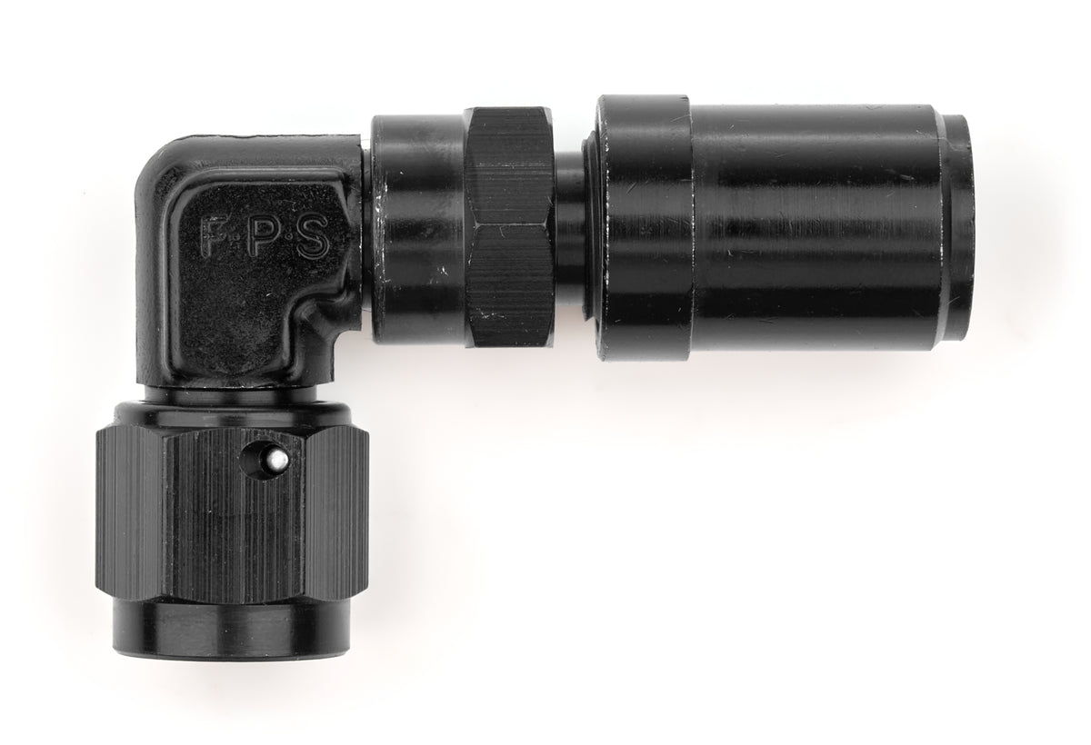 6AN 90Deg Race-rite Low Profile Fitting Blk