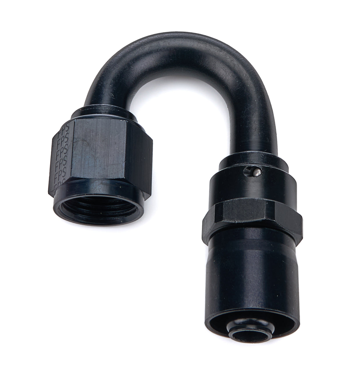 #8 180-Deg Crimp Hose Fitting