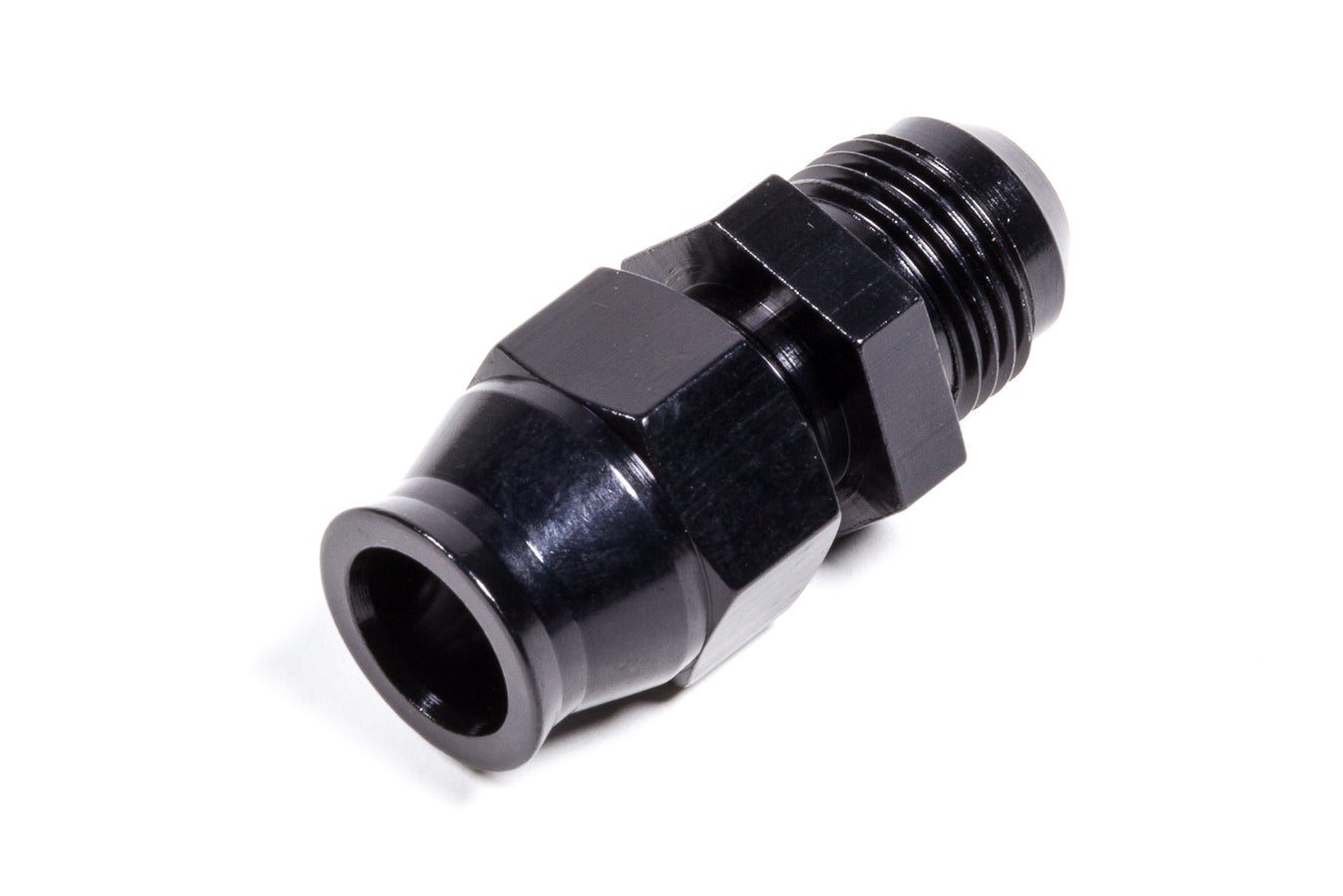 8AN Male to 1/2in Tube Adapter Fitting Black