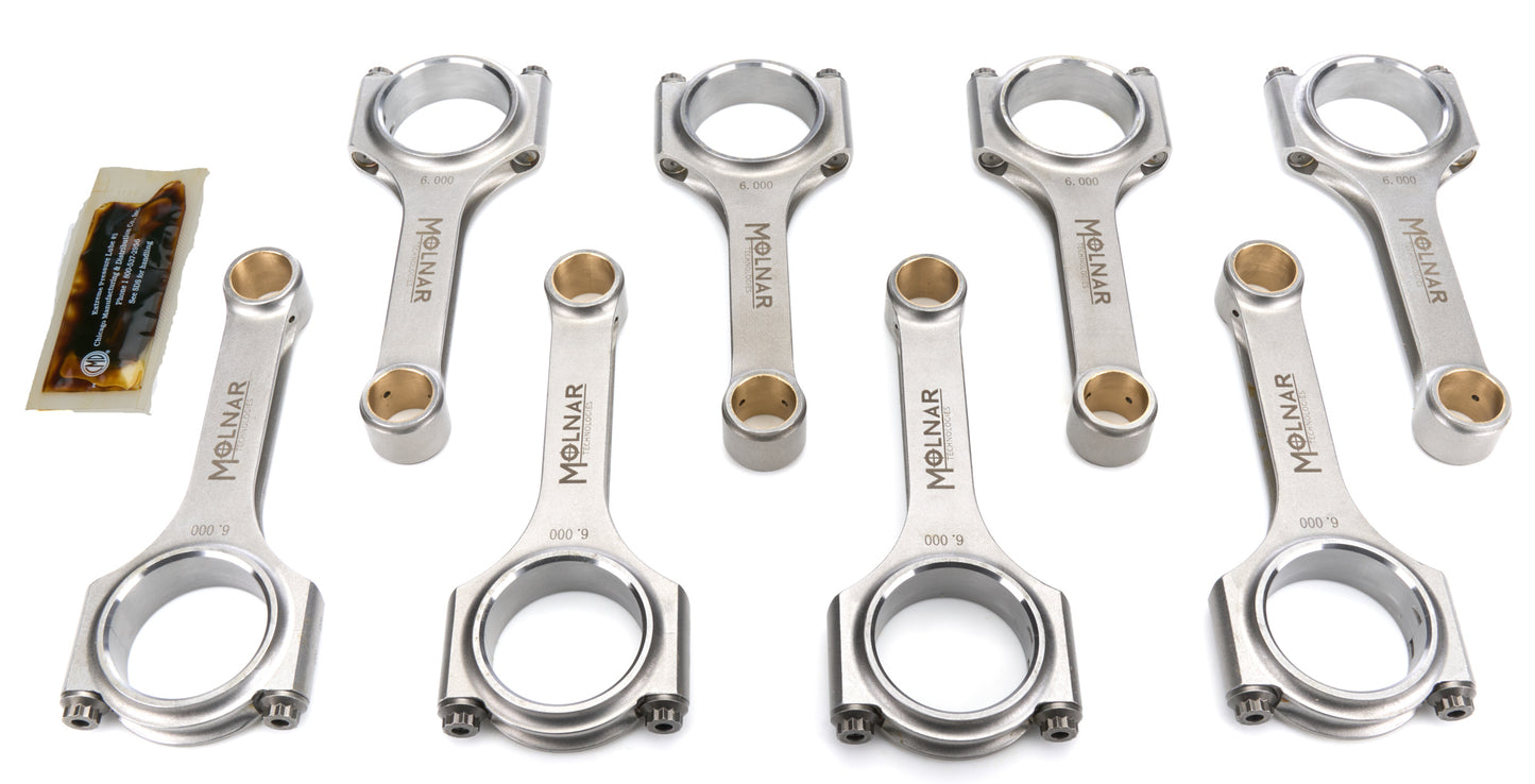 6.000 H-Beam Rod Set SBC w/2.000 Pin Dia