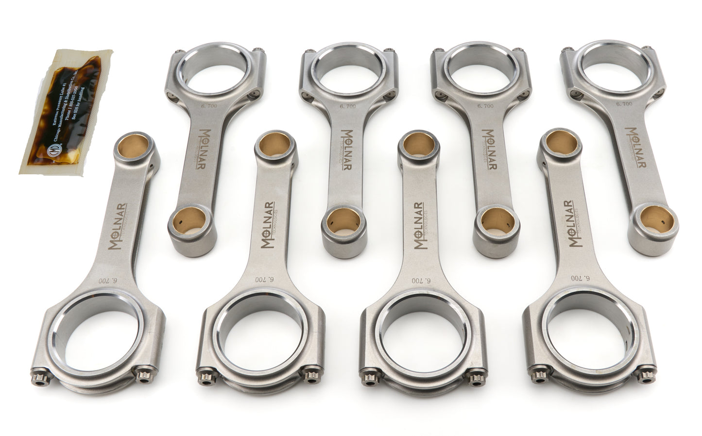 6.700 H-Beam Rod Set BBF 460 w/2.200 Pin Dia.