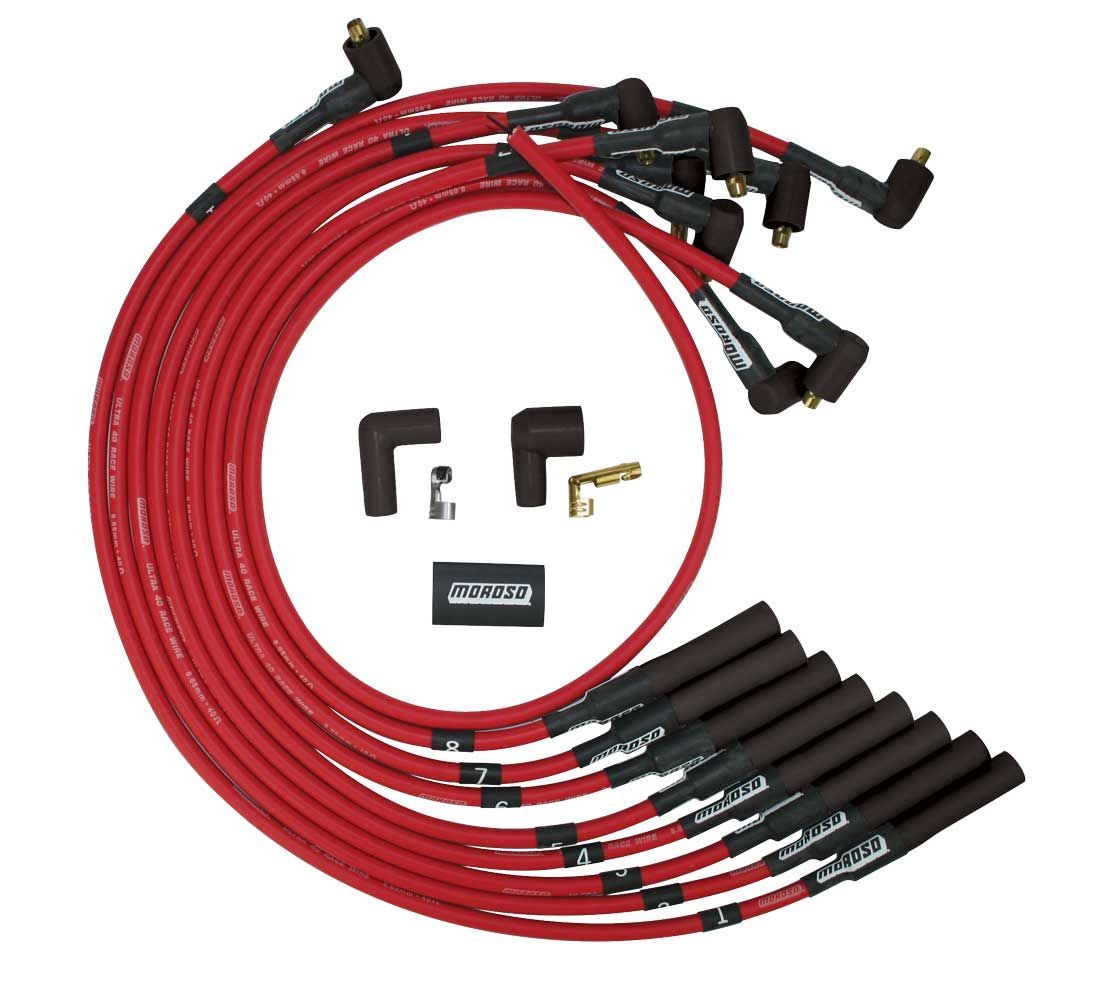 Ultra 40 Plug Wire Set BBC Non-HEI Red