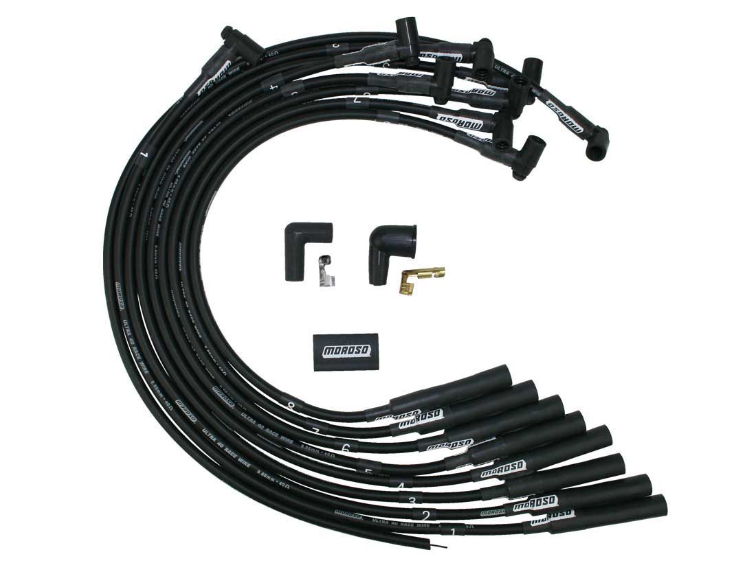 Ultra 40 Plug Wire Set BBC Over V/C HEI Black