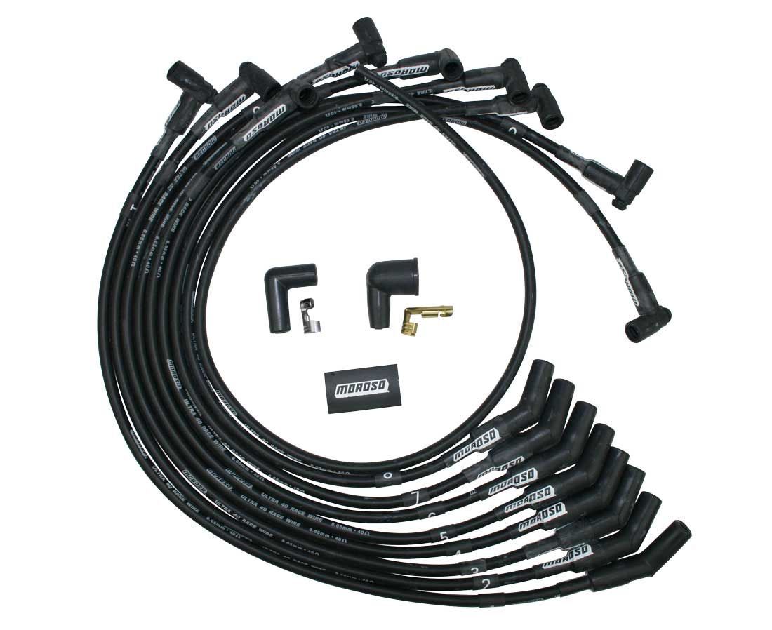 Ultra 40 Plug Wire Set Ford 460 HEI Black