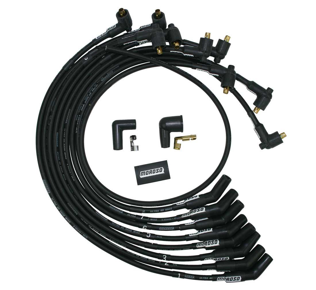 Ultra 40 Plug Wire Set SBF 302 Un-Sleeved Blk