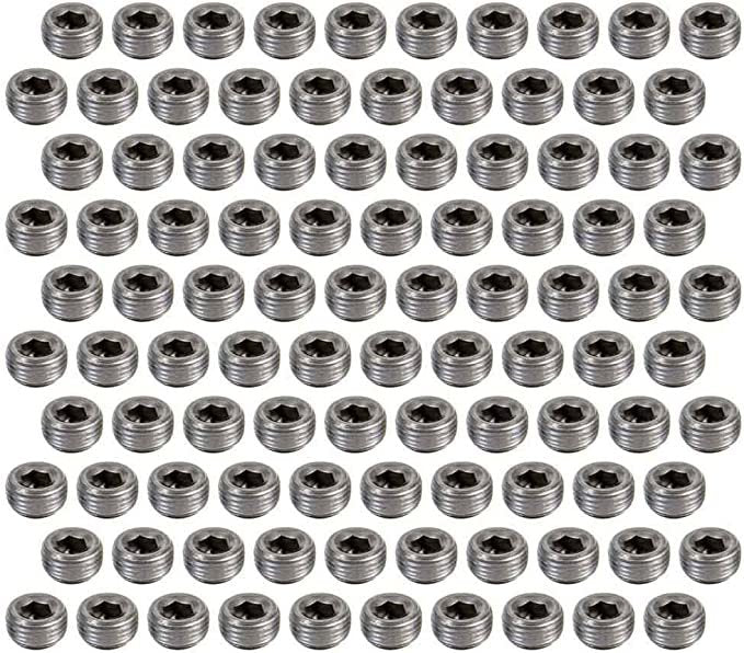 1/2 Pipe Plugs 100pk Hex Socket