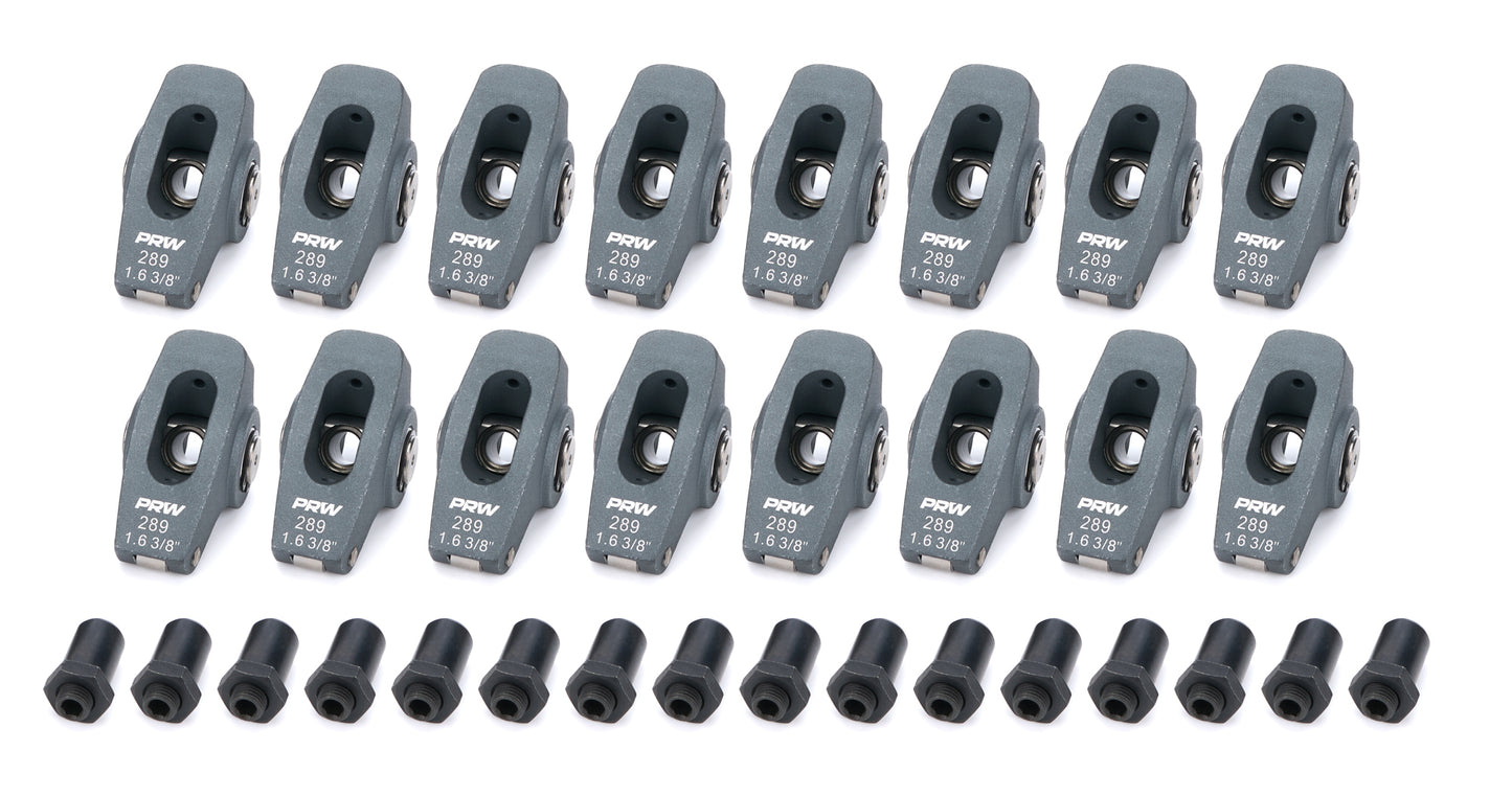 SBF Roller Rocker Arms - 1.6 Ratio 3/8 Stud