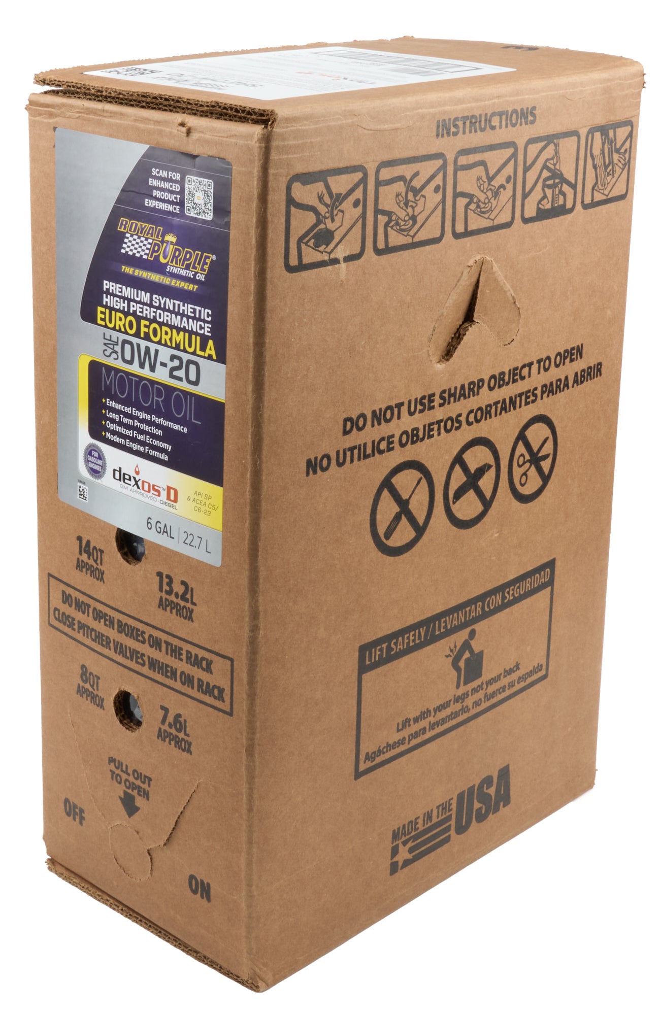 0W20 European Formula Dexod D Oil Gallon Box