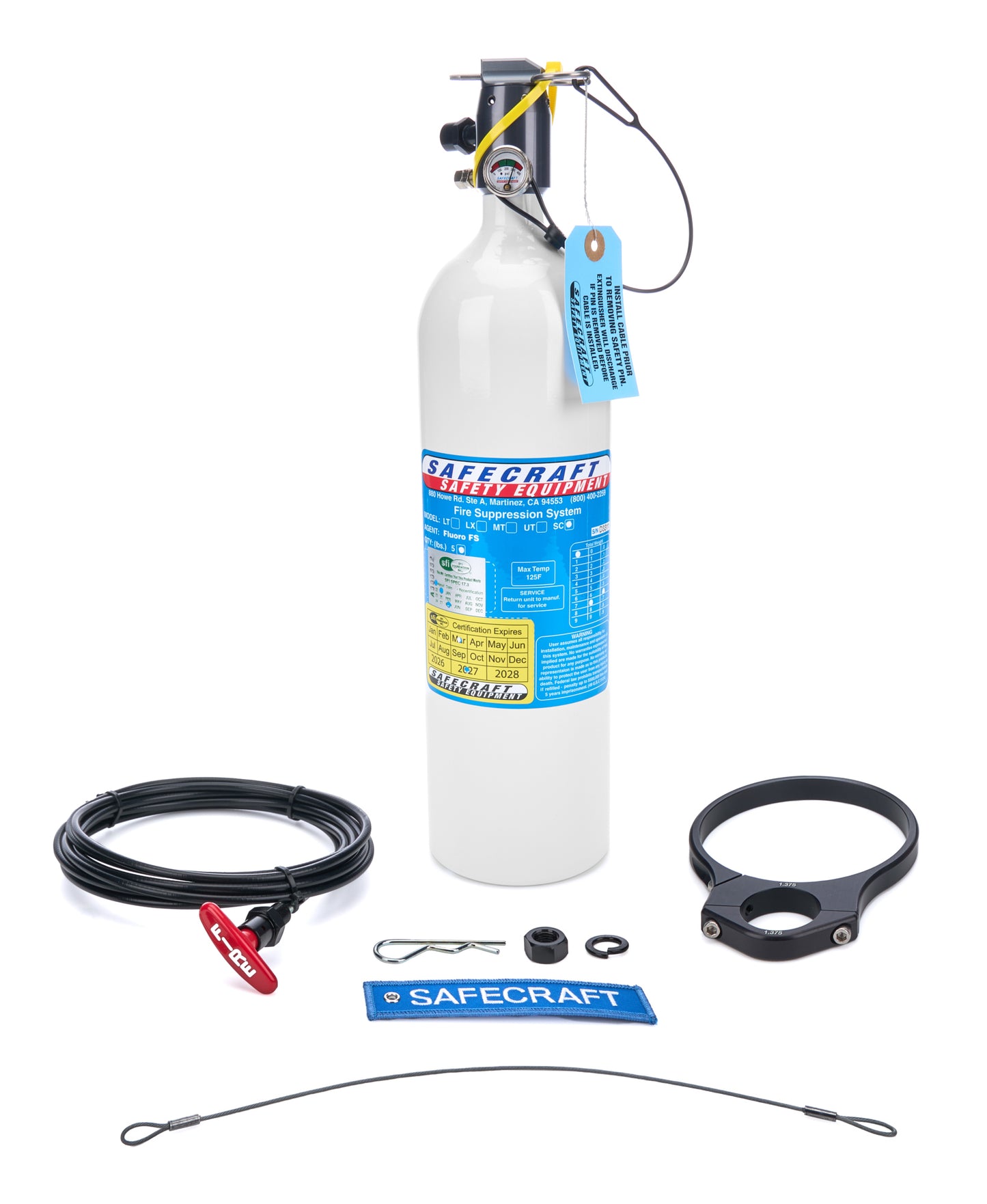 Fire Suppression System 5lb Sprint w/Clamps