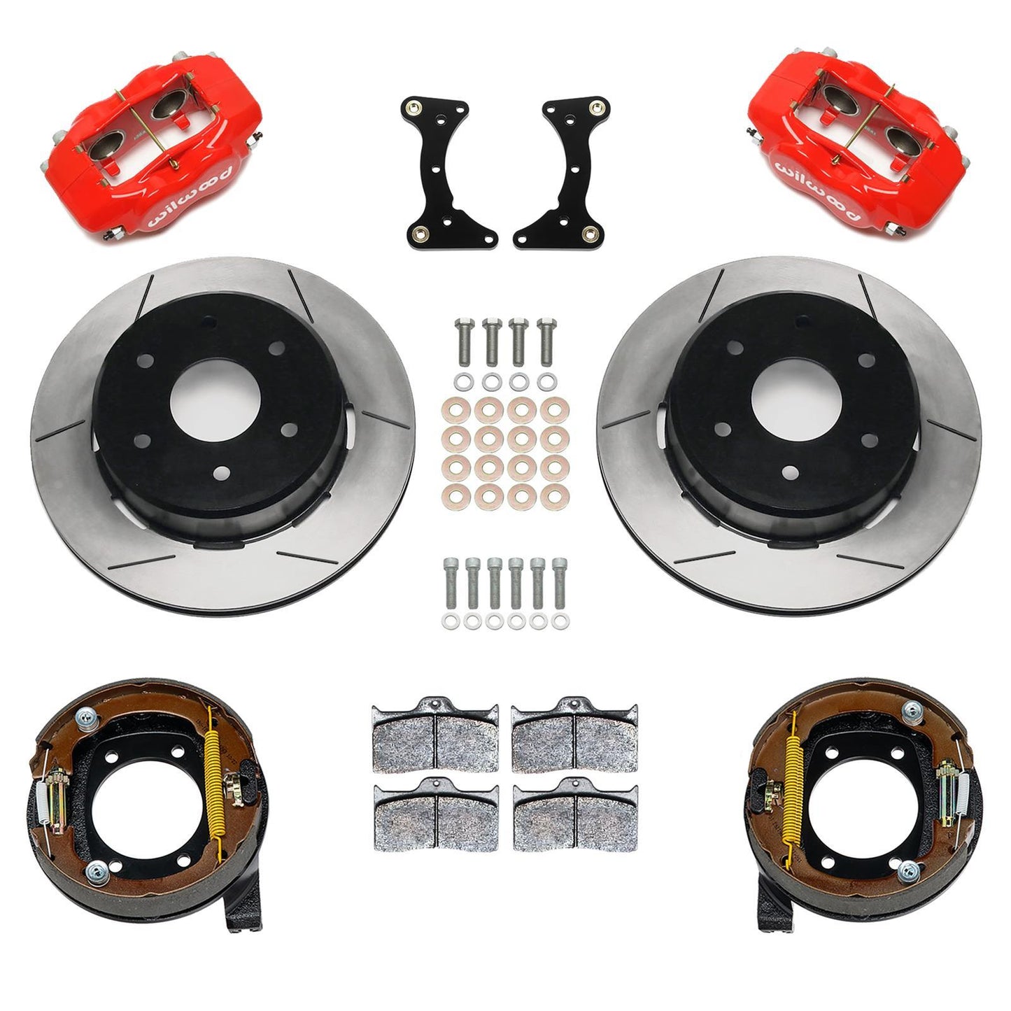 Rear Brake Kit Disc/Drum 71-91 BLazer FDLI Red