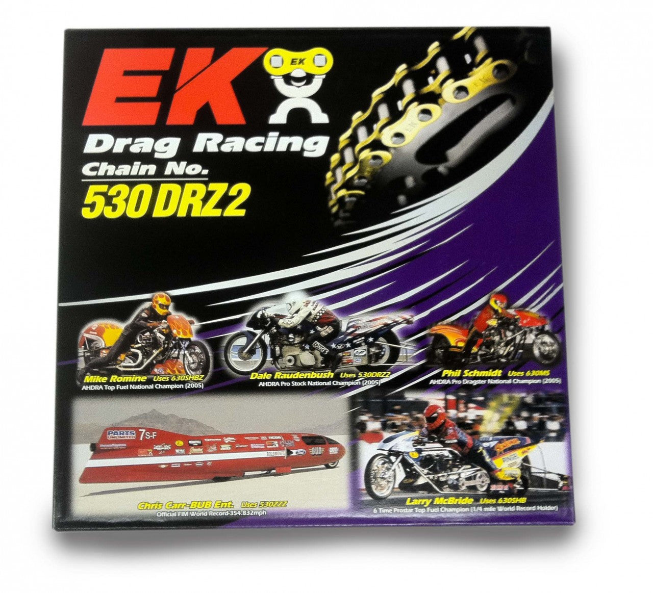 EK Chain 530 DRZ-2 Drag Race Motorcycle Chain