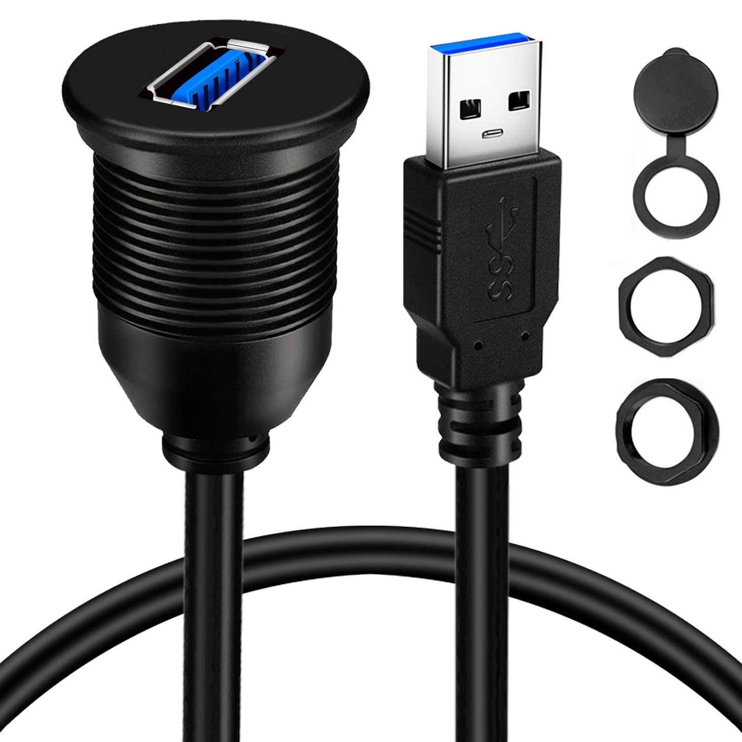 Single Port USB 3.0 Flush Mount Data Plug