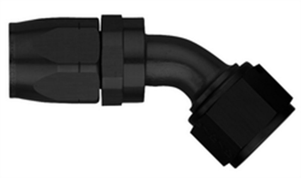 #16 45 Deg Hose End Black