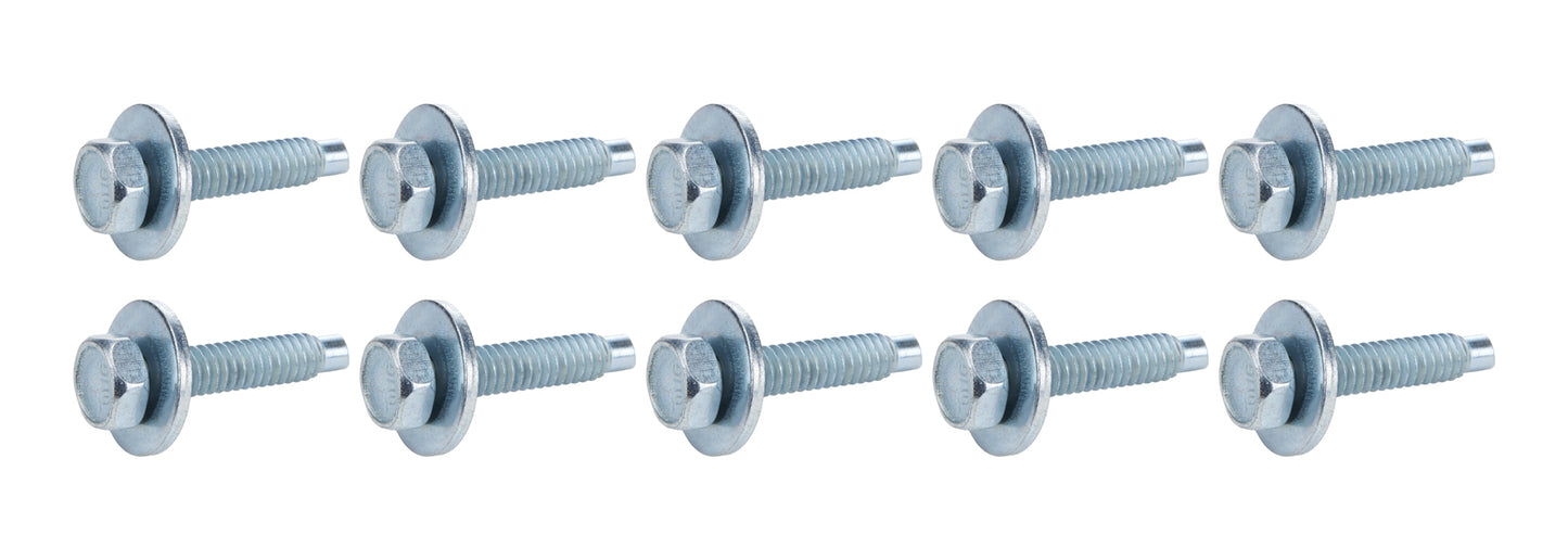 Body Bolt 1-1/8in 10pk Silver