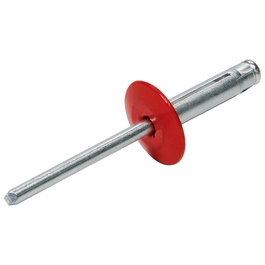 Lg Hd Rivet 250Pk Red Flange Type Alum Mandrel