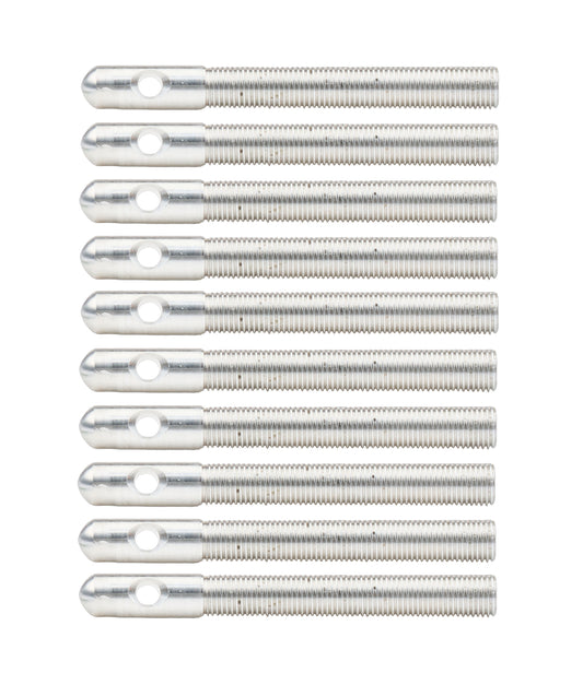 Aluminum Hood Pins 3/8in Silver 10pk
