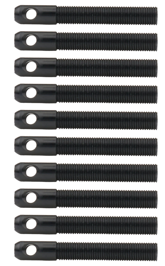 L/W Aluminum Hood Pins 3/8in Black 10pk