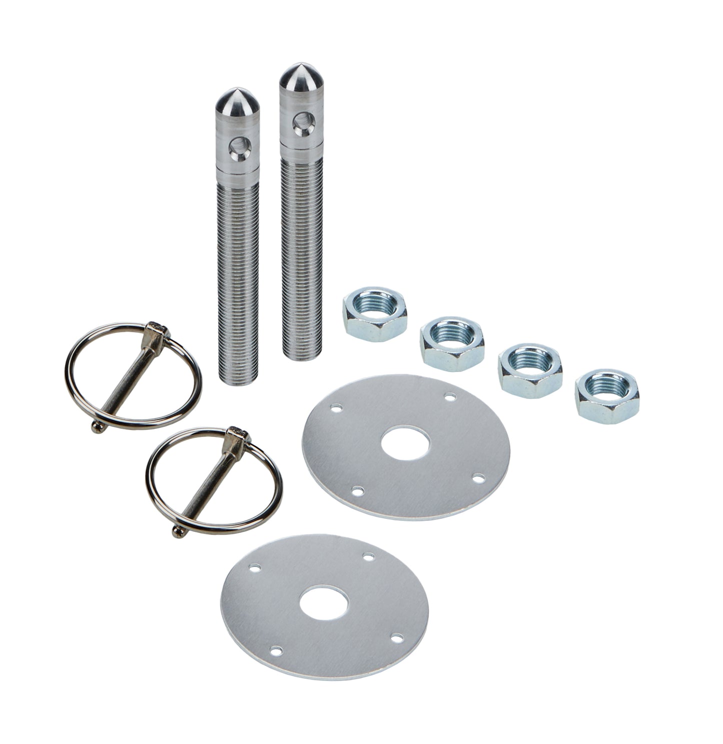 Alum Hood Pin Kit 1/2in with 3/16in Clips Silver