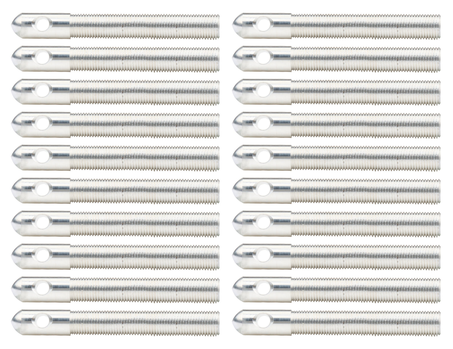 Alum Hood Pins 1/2in 1/4in Holes Silver 20pk