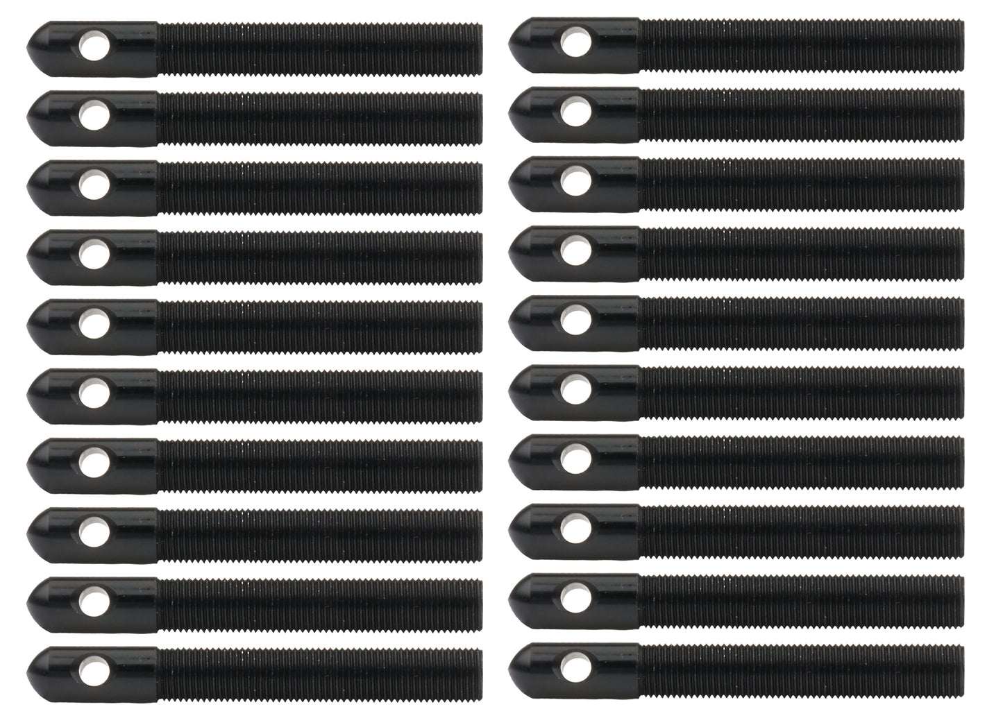 Alum Hood Pins 1/2in 1/4in Holes Black 20pk