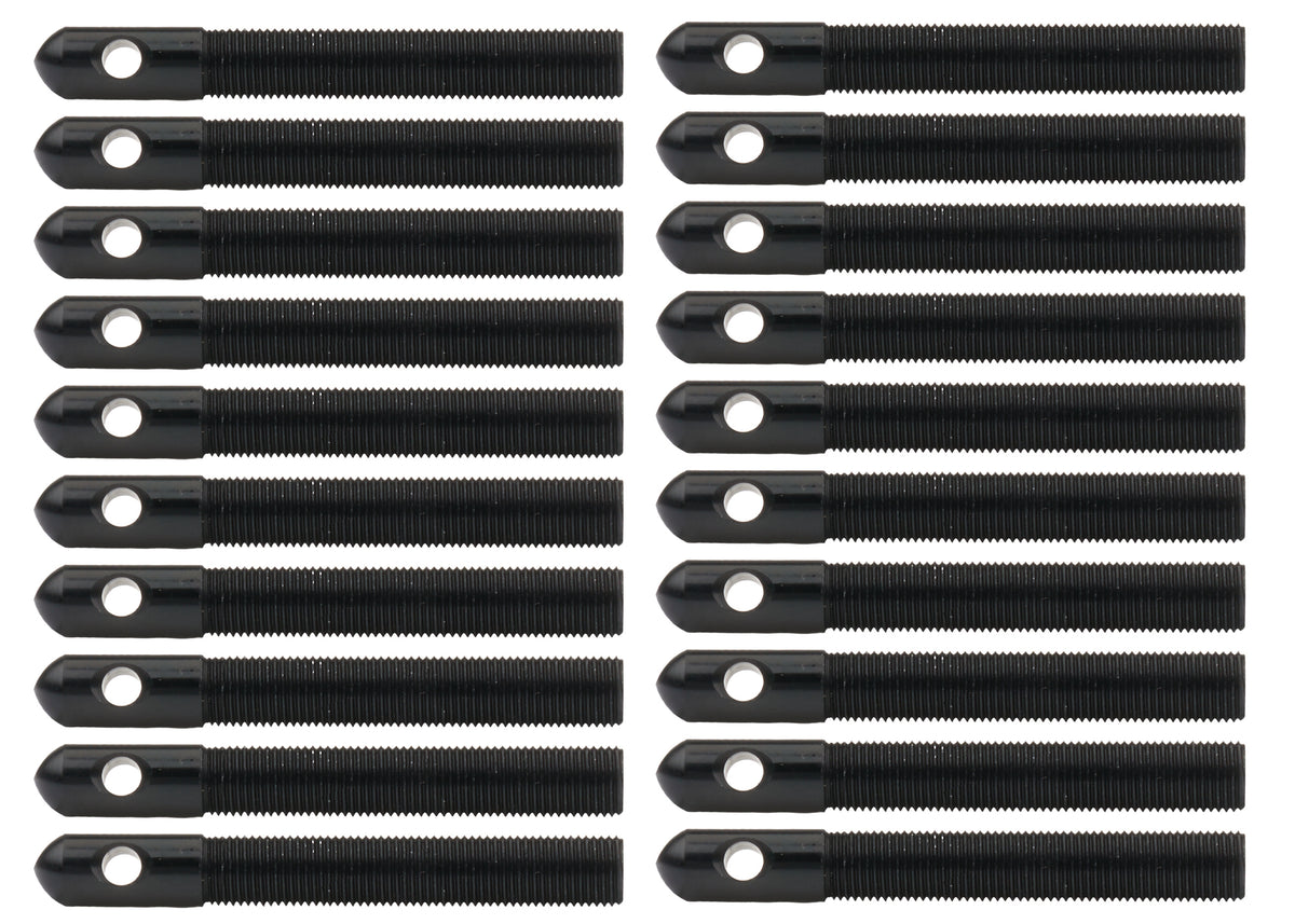 Alum Hood Pins 1/2in 1/4in Holes Black 20pk