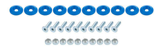 Countersunk Bolt Kit Blue 10pk