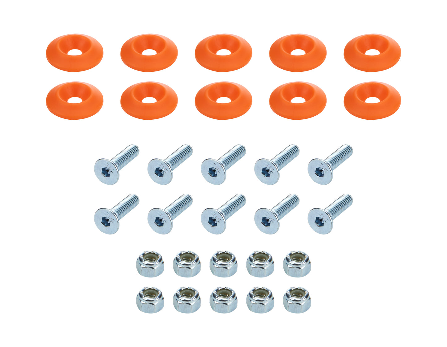 Countersunk Bolt Kit Orange 10pk