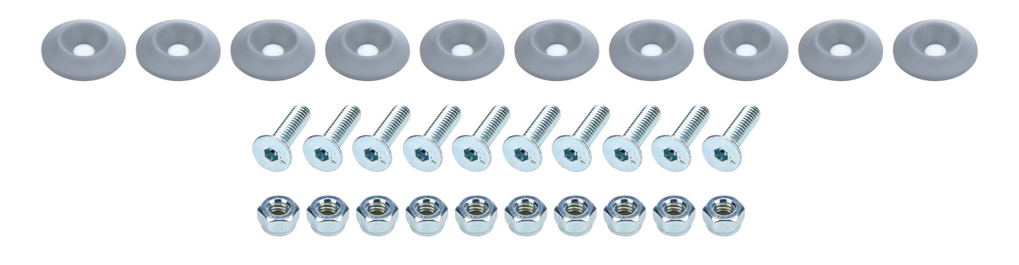 Countersunk Bolt Kit Silver 10pk