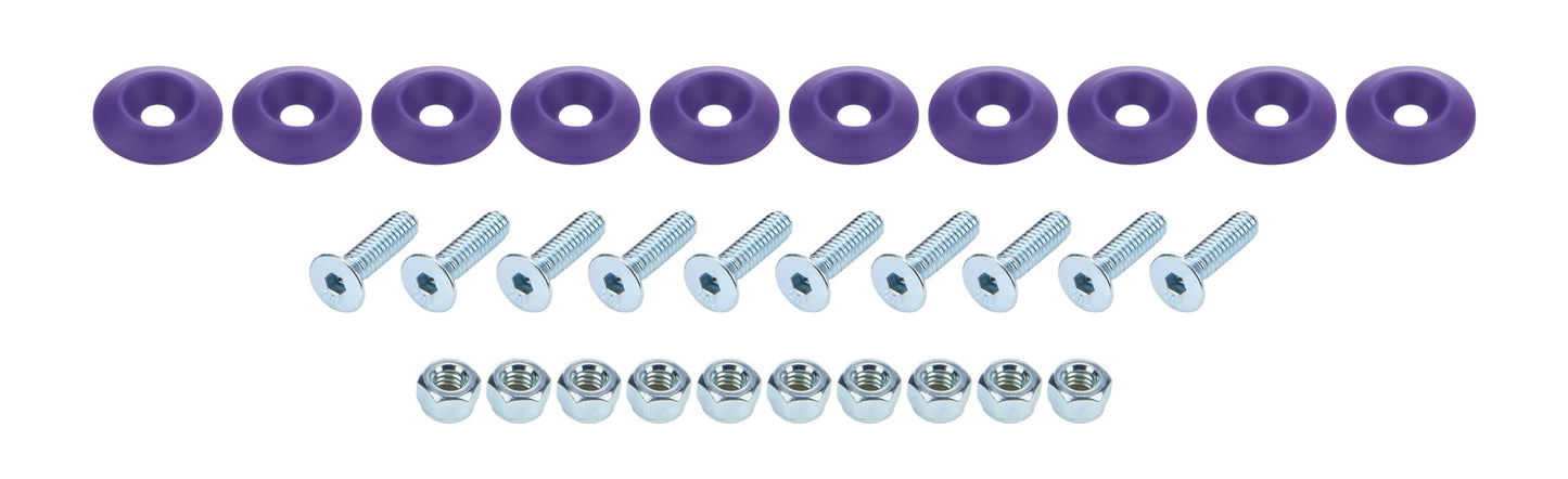 Countersunk Bolt Kit Purple 10pk