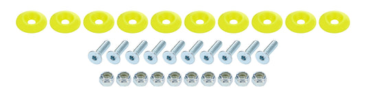 Countersunk Bolt Kit Fluorescent Yellow 10pk