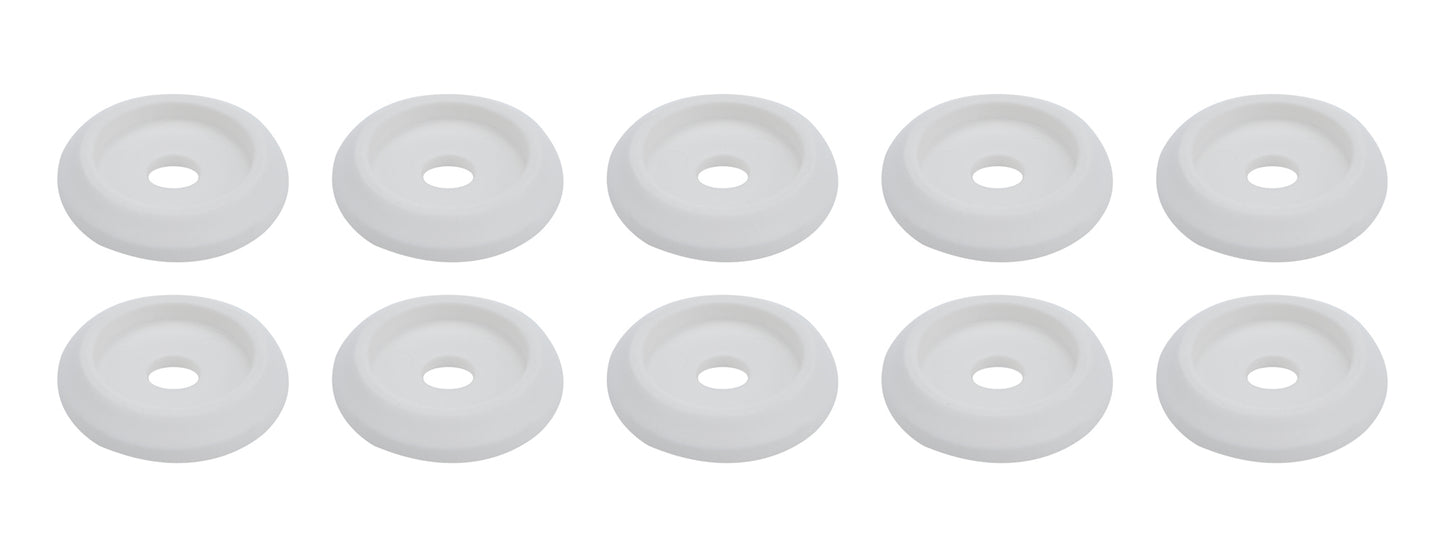 Body Bolt Washer Plastic White 10pk