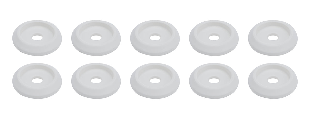 Body Bolt Washer Plastic White 10pk