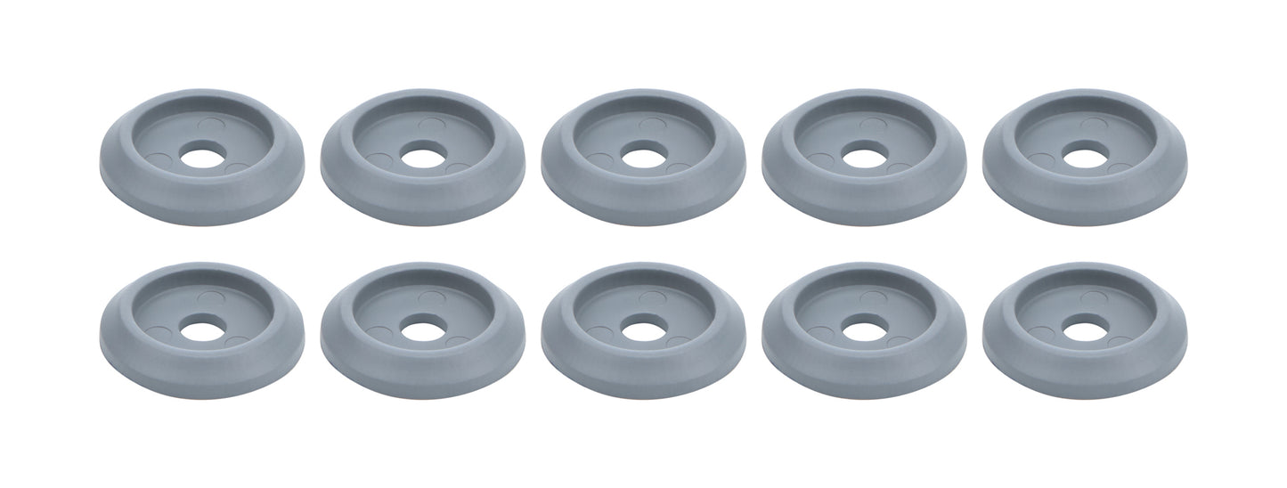 Body Bolt Washer Plastic Silver 10pk