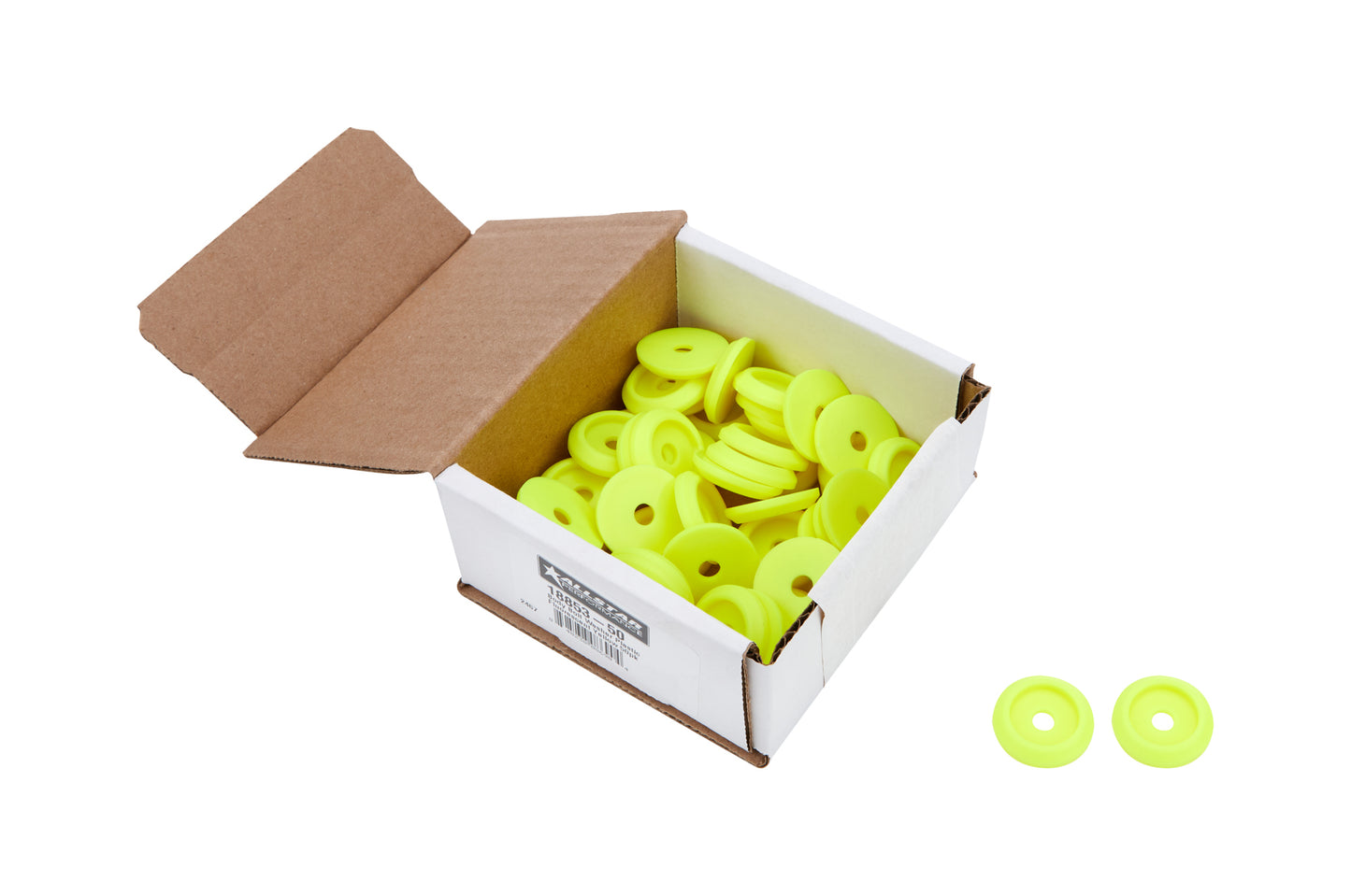 Body Bolt Washer Plastic Fluorescent Yellow 50pk