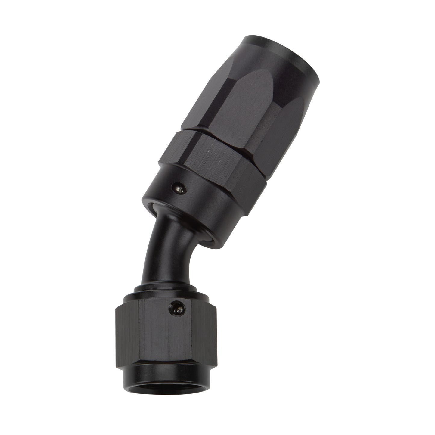 Reusable Hose End Black 30 Deg Elbow -12