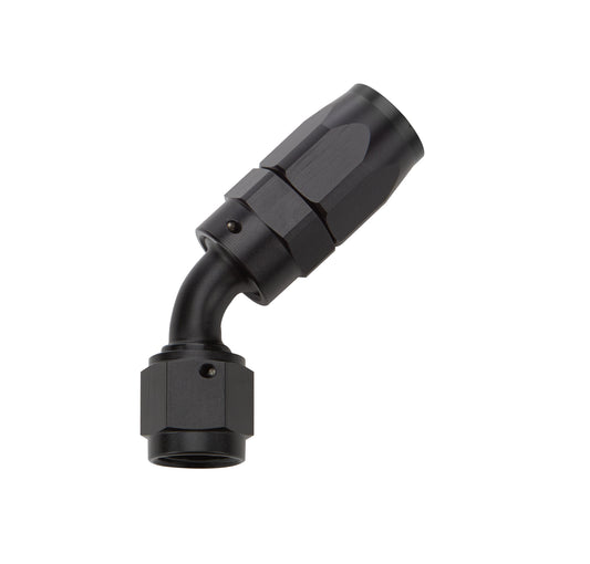 Reusable Hose End Black 45 Deg Elbow -6