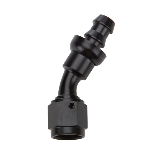 Pushlock Hose End Black 30 Deg Elbow -8