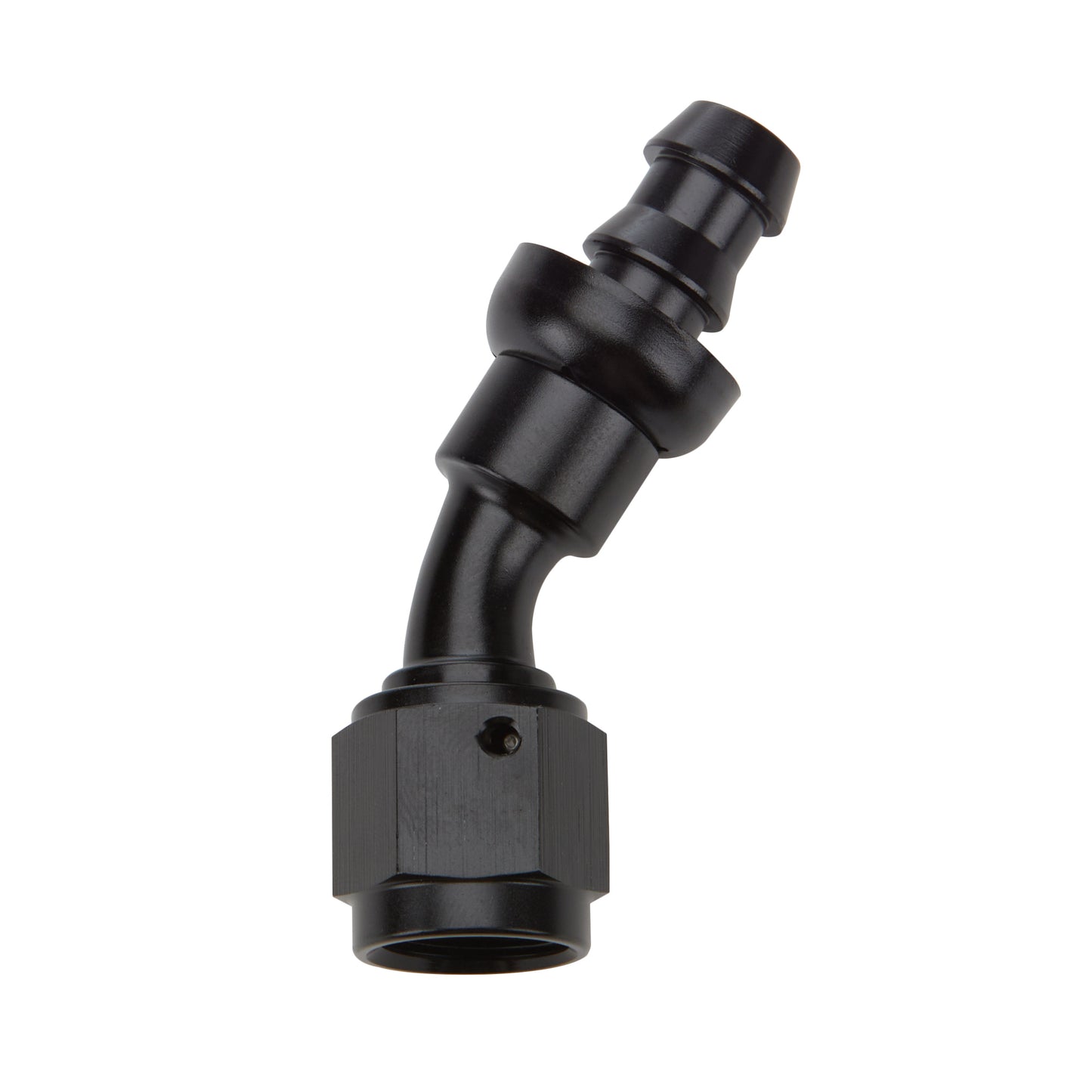 Pushlock Hose End Black 30 Deg Elbow -10