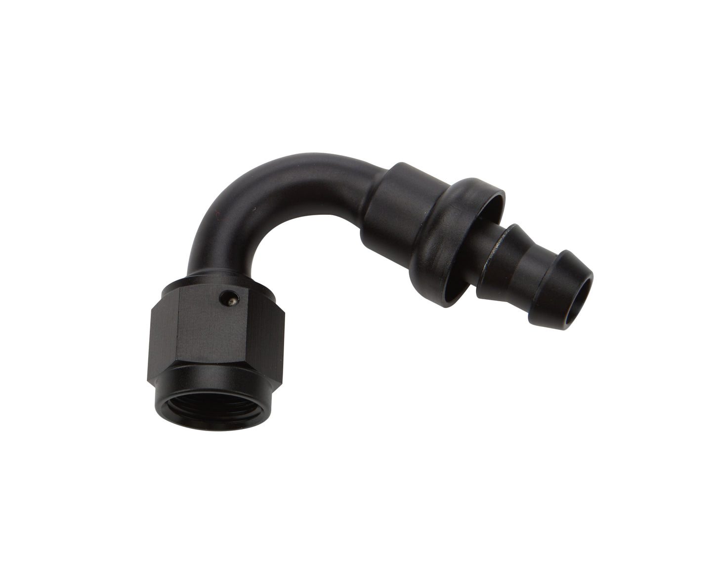 Pushlock Hose End Black 120 Deg Elbow -6