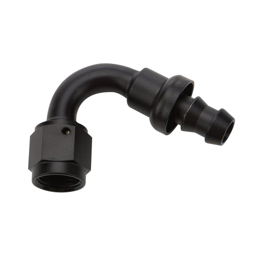 Pushlock Hose End Black 120 Deg Elbow -12