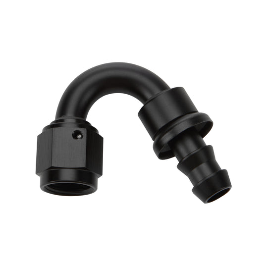 Pushlock Hose End Black 150 Deg Elbow -8